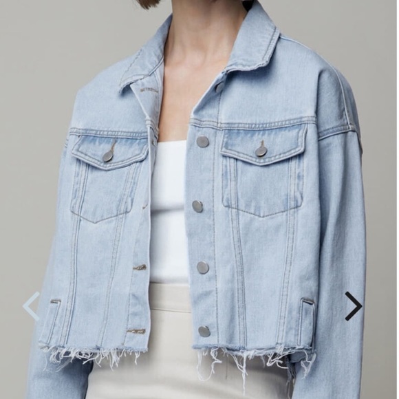 OAK + FORT Jackets & Blazers - Boyfriend Cropped Denim Jacket